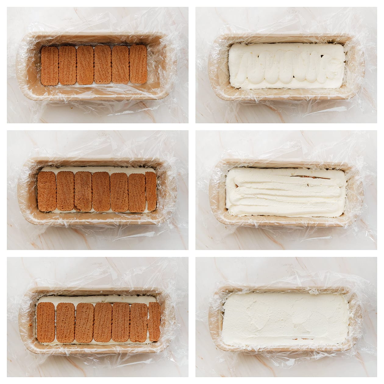 Koek verdelen over de bakvorm met room