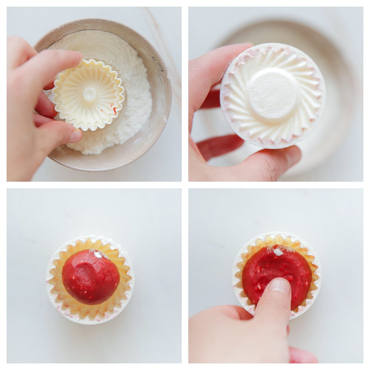 Koekjesdeeg in een koekjesuitsteker