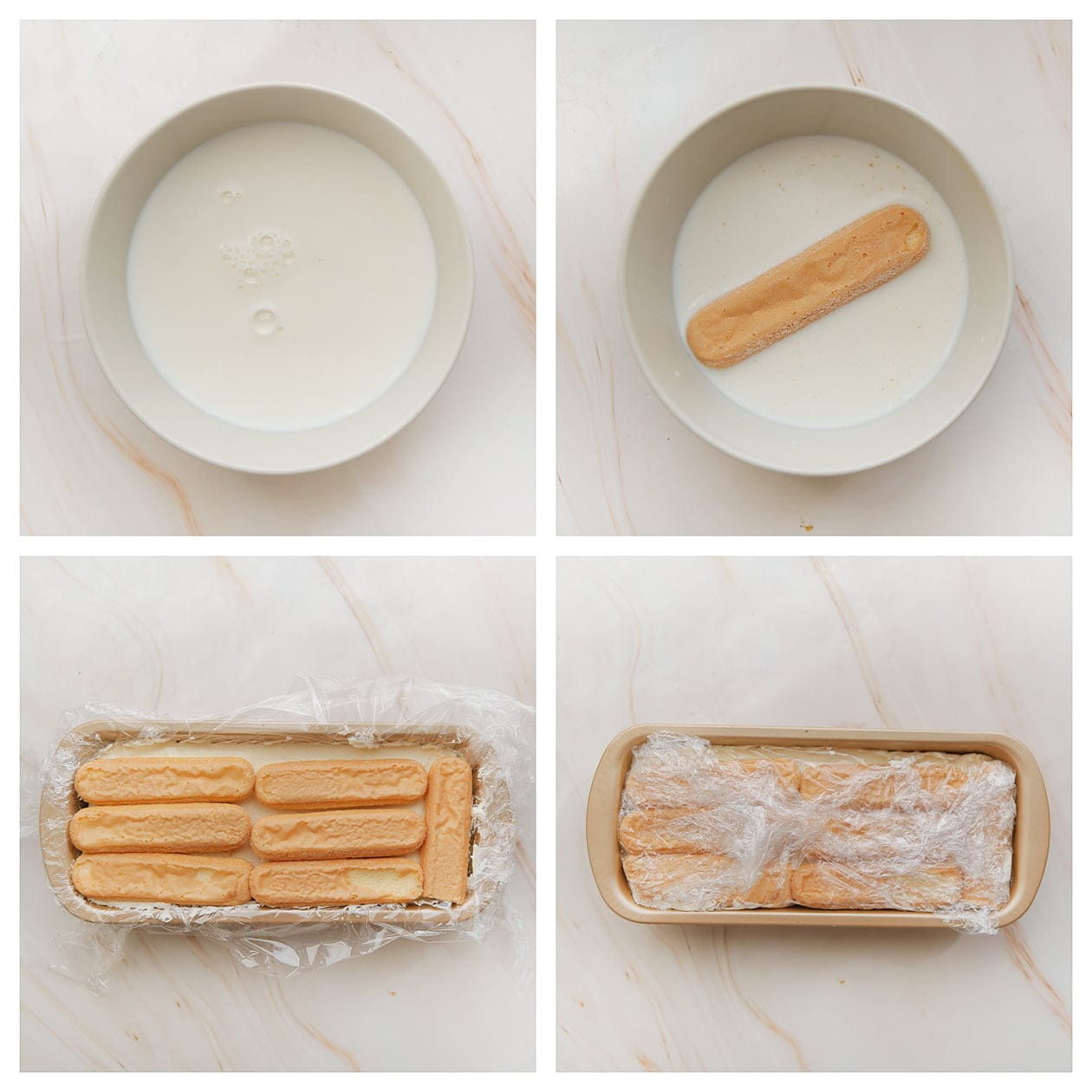 Lange vingers door de melk halen en afdekken