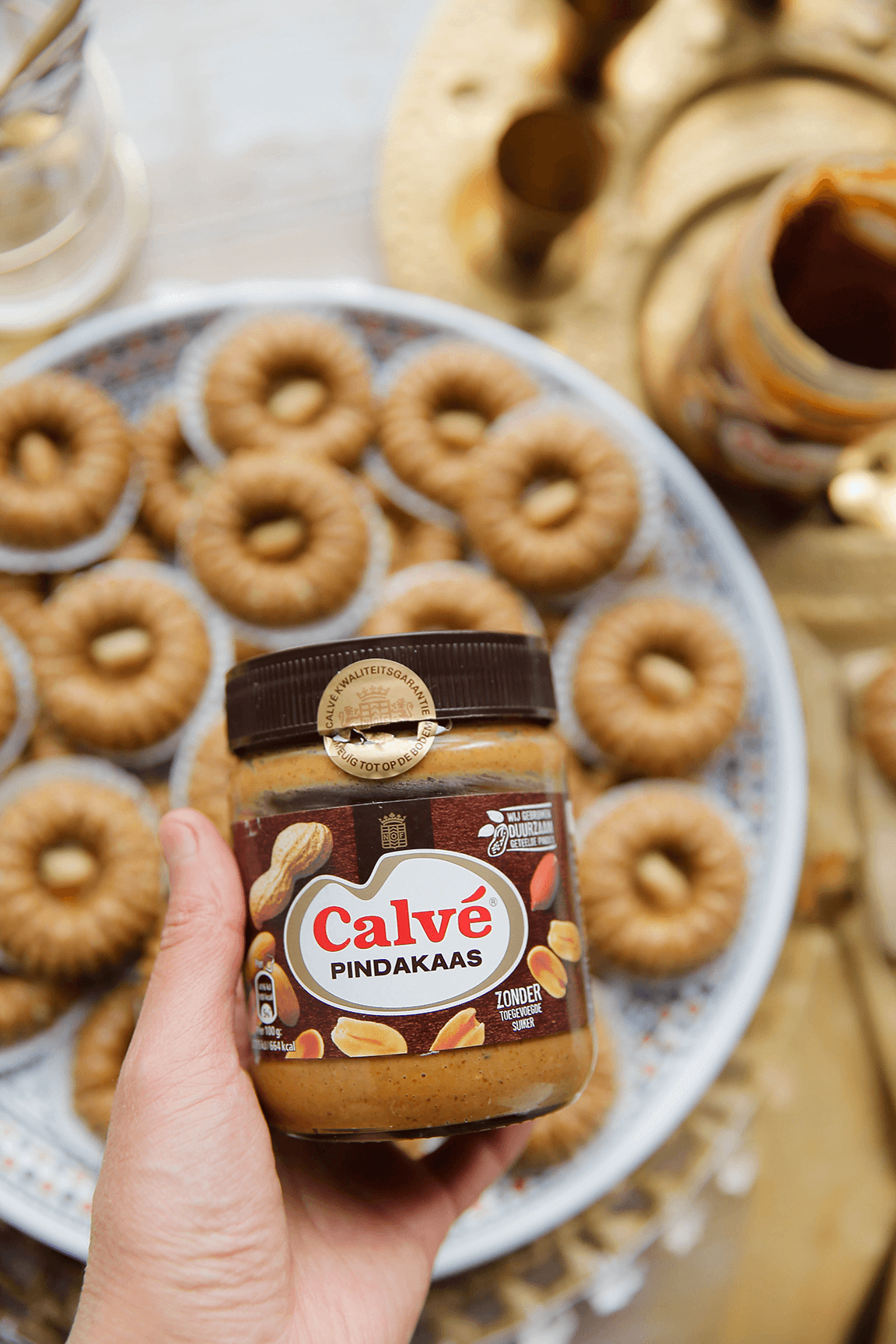 Pindakoekjes no bake Calve pindakaas