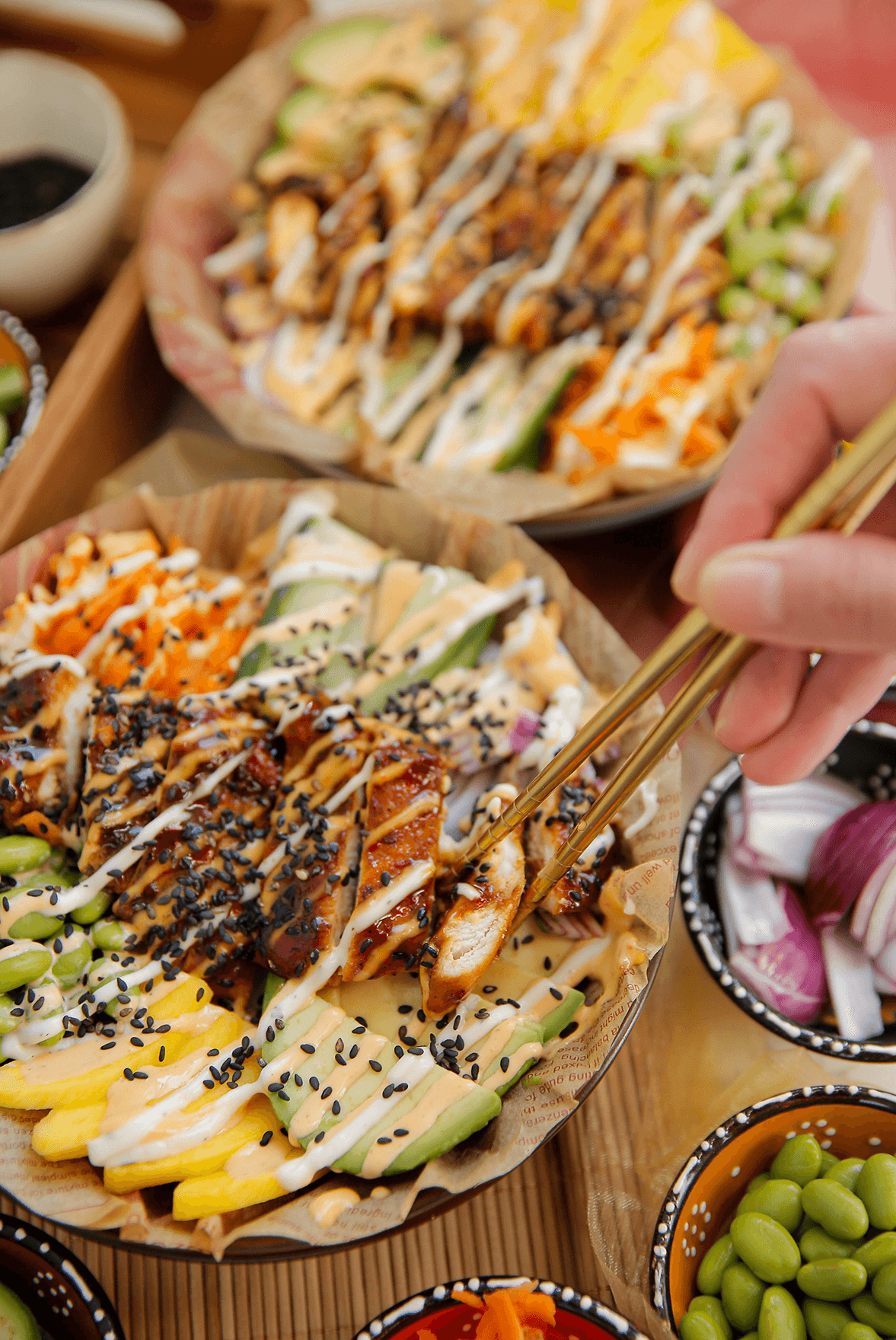 Pokebowl met kip eindresultaat