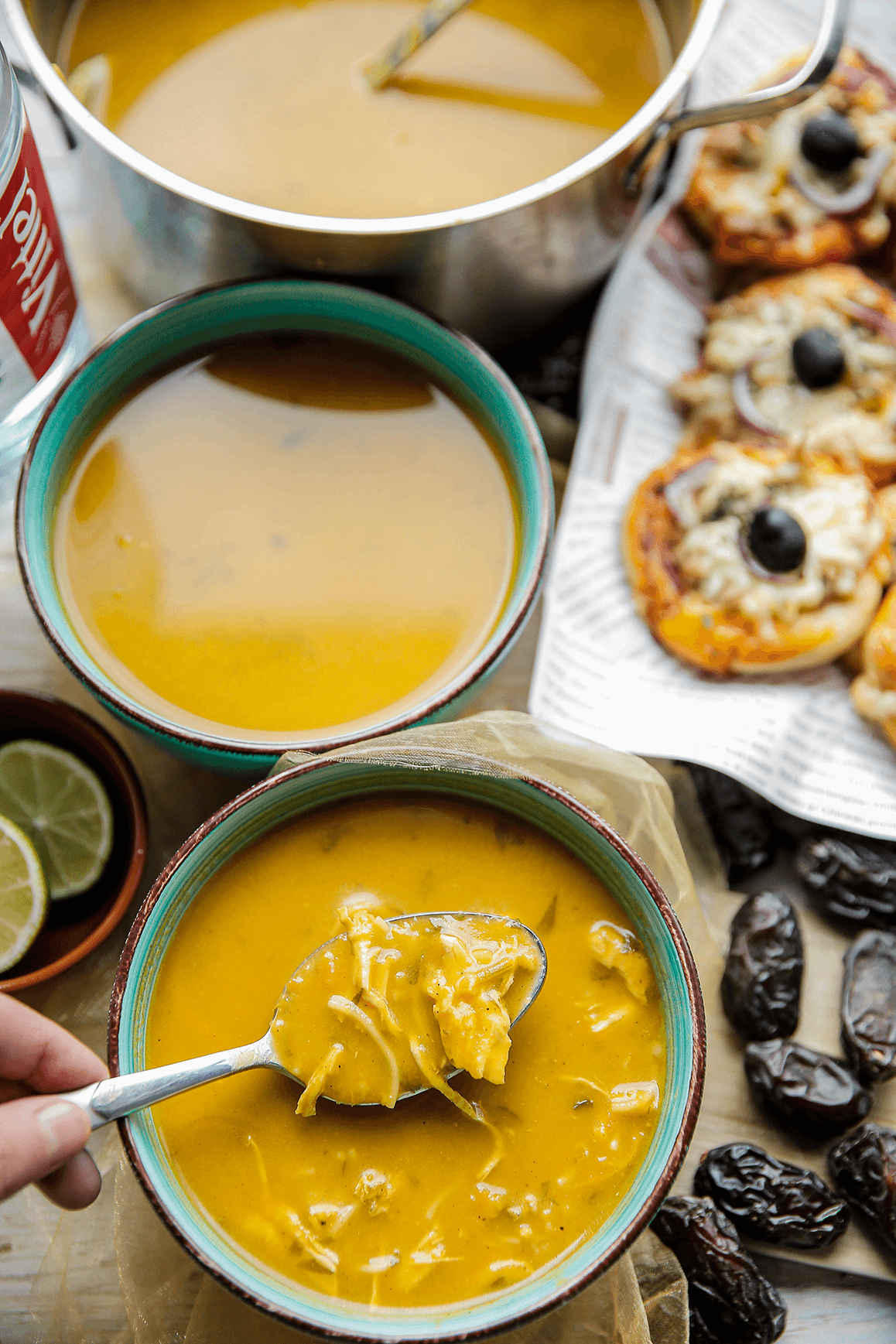 Pompoensoep met kip Kookmutsjes