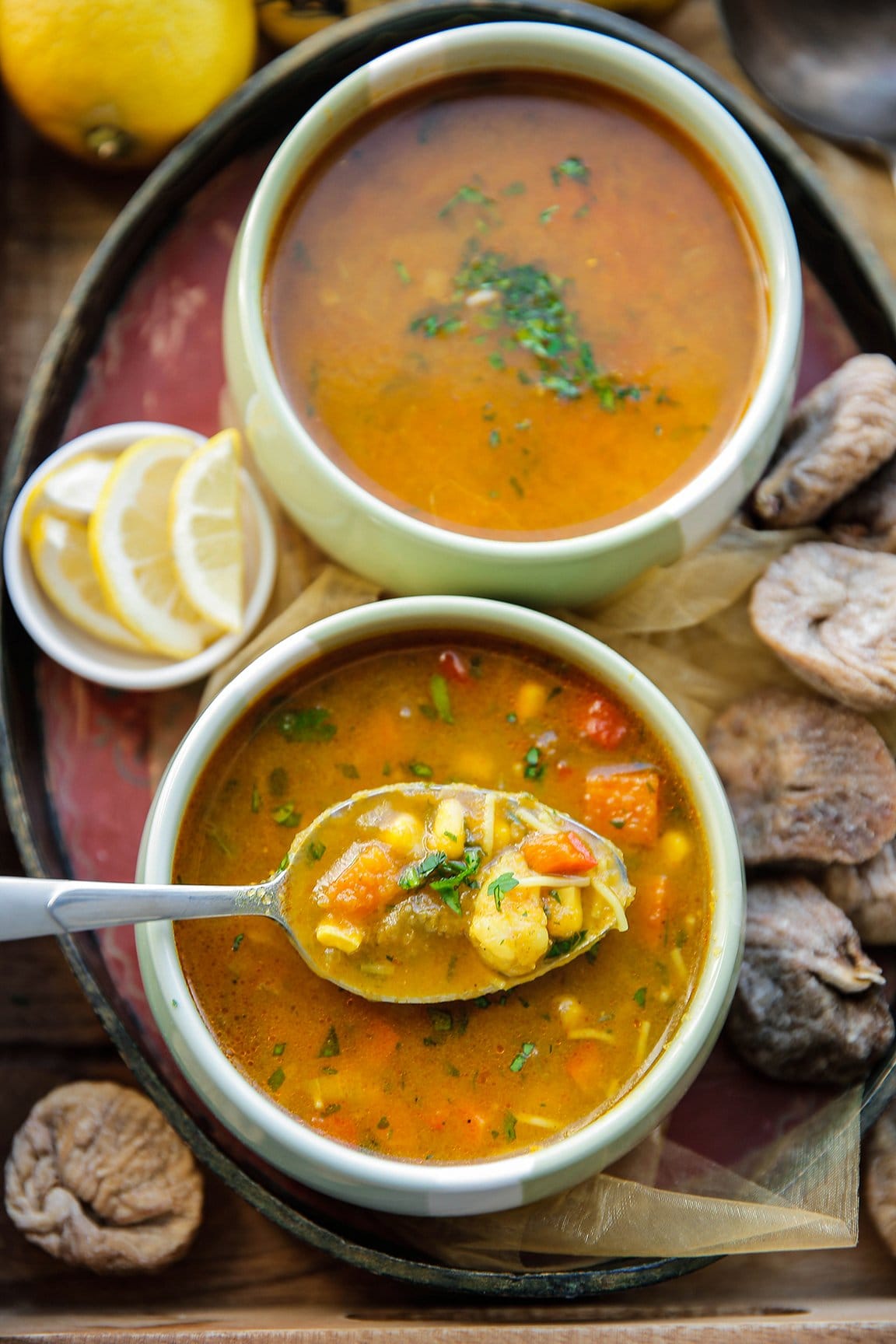 Pompoensoep met vis eindresultaat