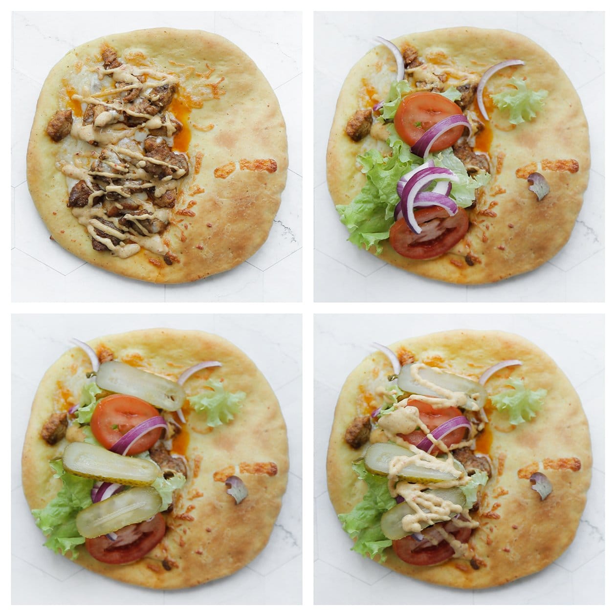 Ras el hanout broodjes vullen met groenten en saus