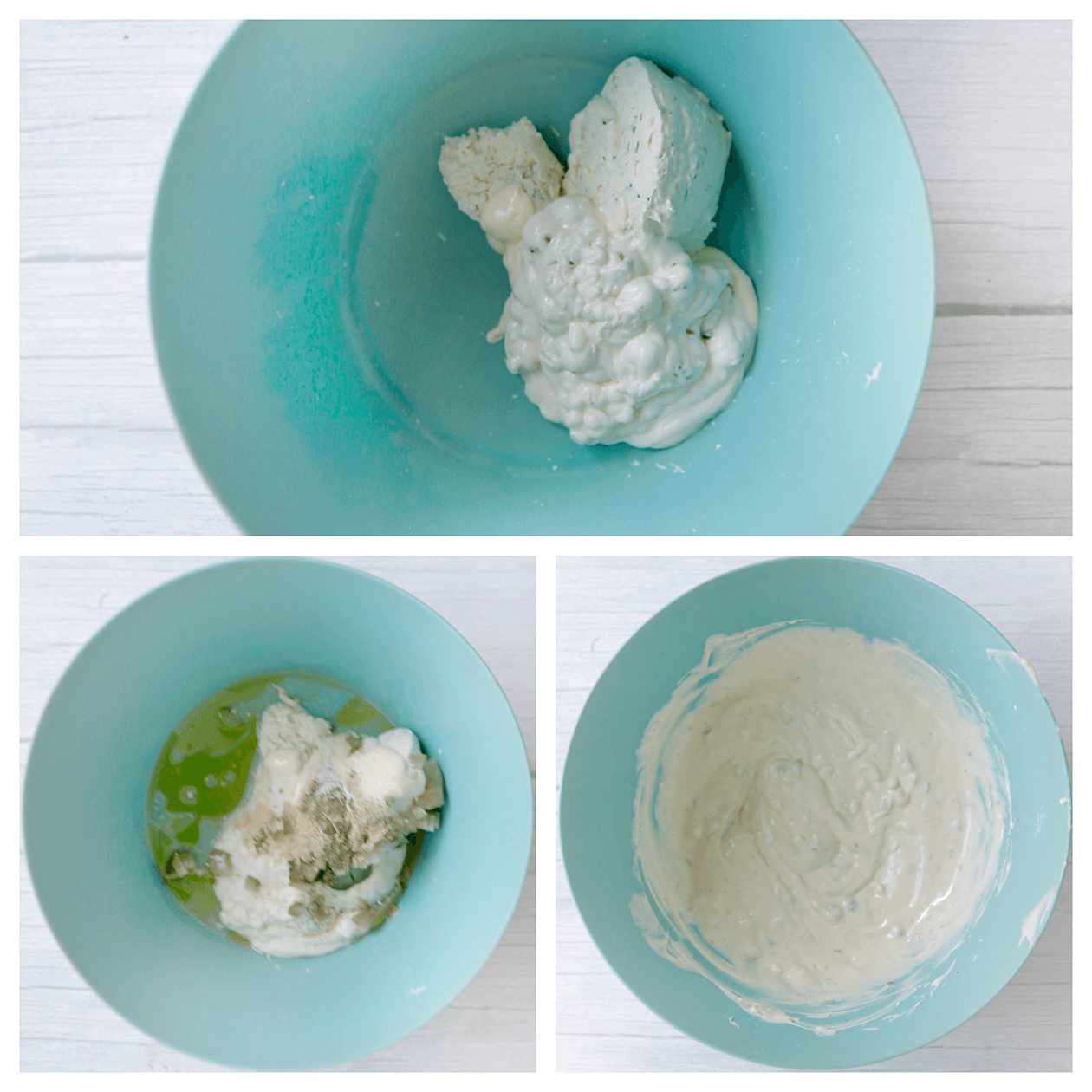 Saus mengen voor de zalm-aardappelschotel