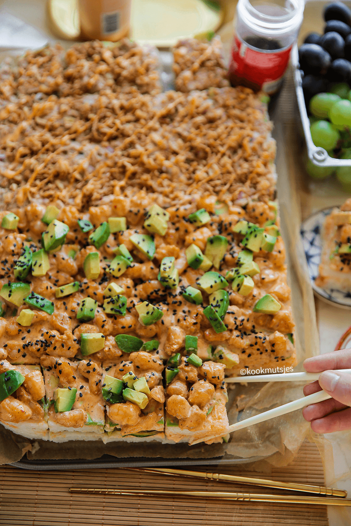 Sushi party kookmutsjes