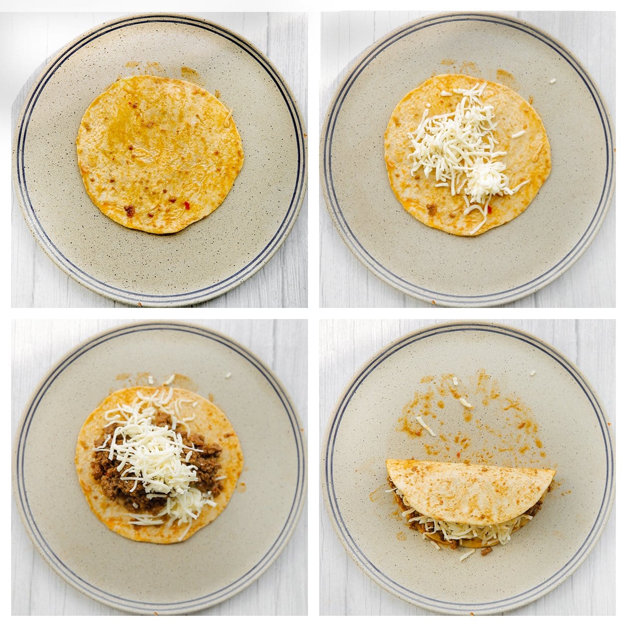 Wrap vullen met kaas en gehakt