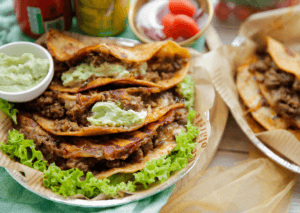 Wraps gevuld met gehakt