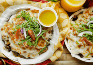 Aardappelschijfjes met gehakt en bechamelsaus