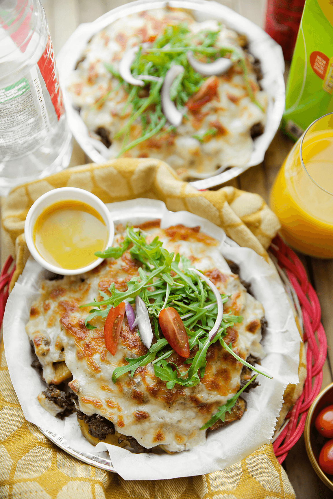 Aardappelschijfjes met gehakt en bechamelsaus eindresultaat