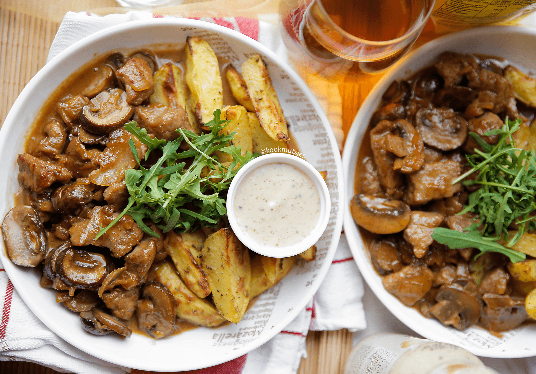 Biefstuk met gebakken aardappels