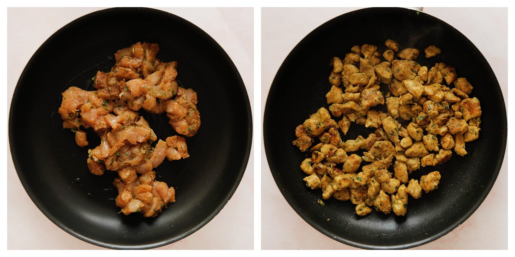 Kipstukjes bakken in een koekenpan