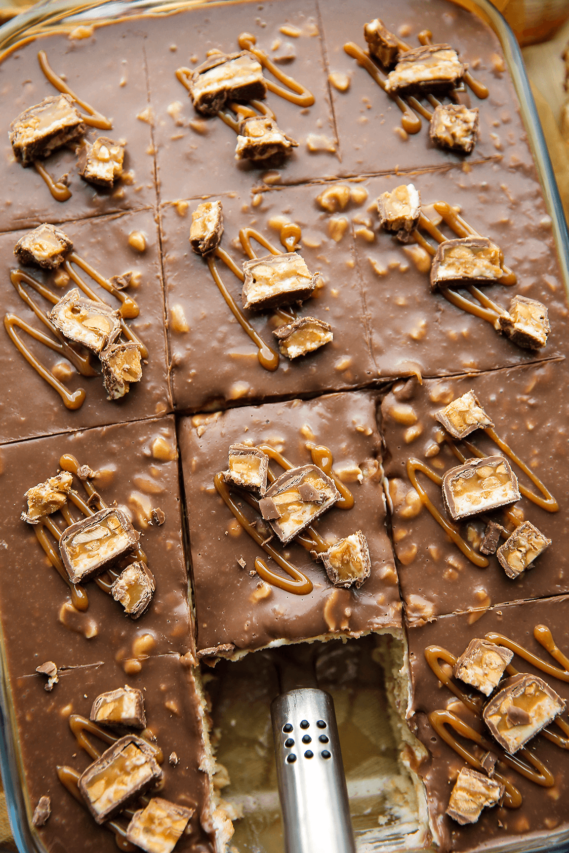 Snickers dessert eindresultaat