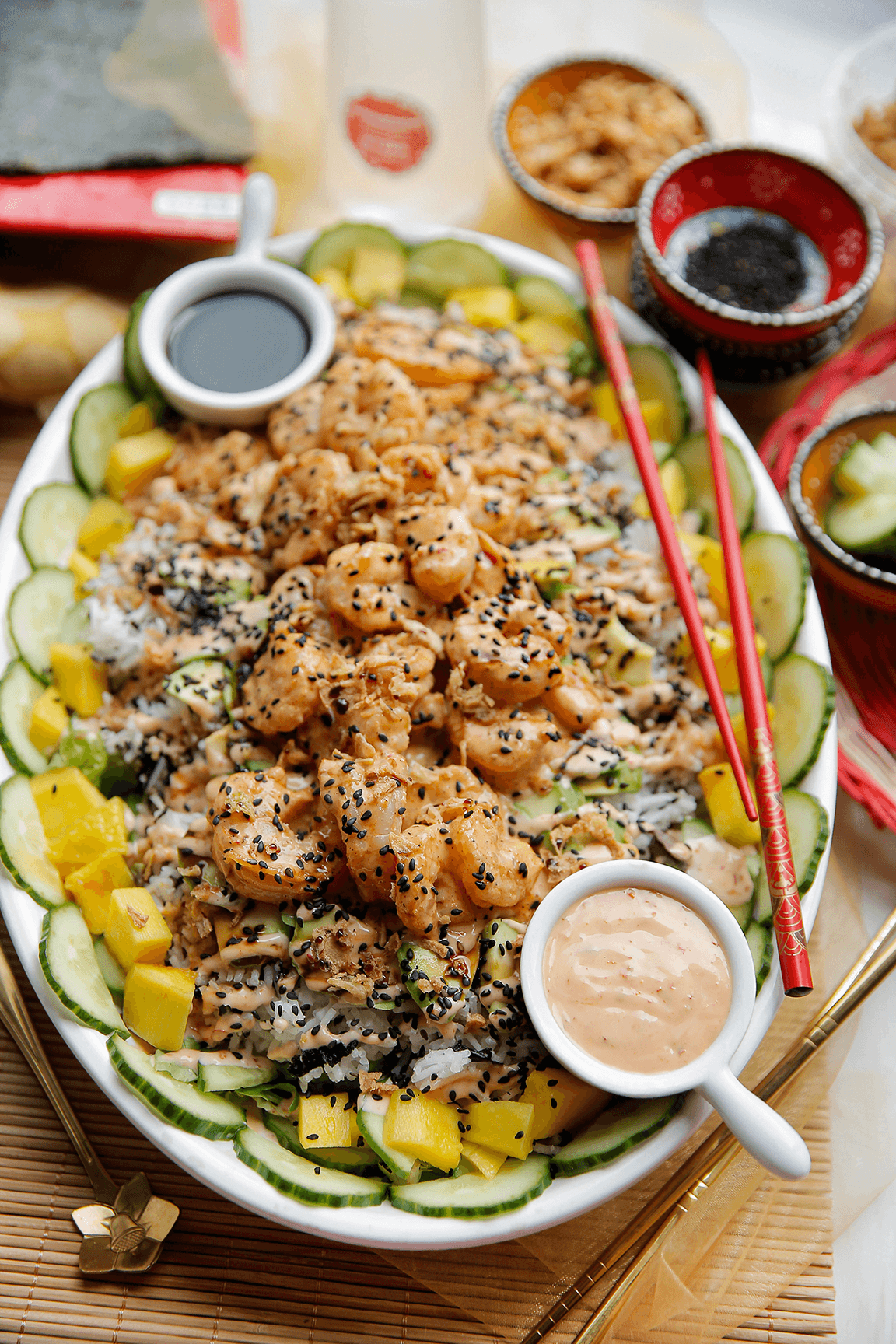 Sushi salade eindresultaat