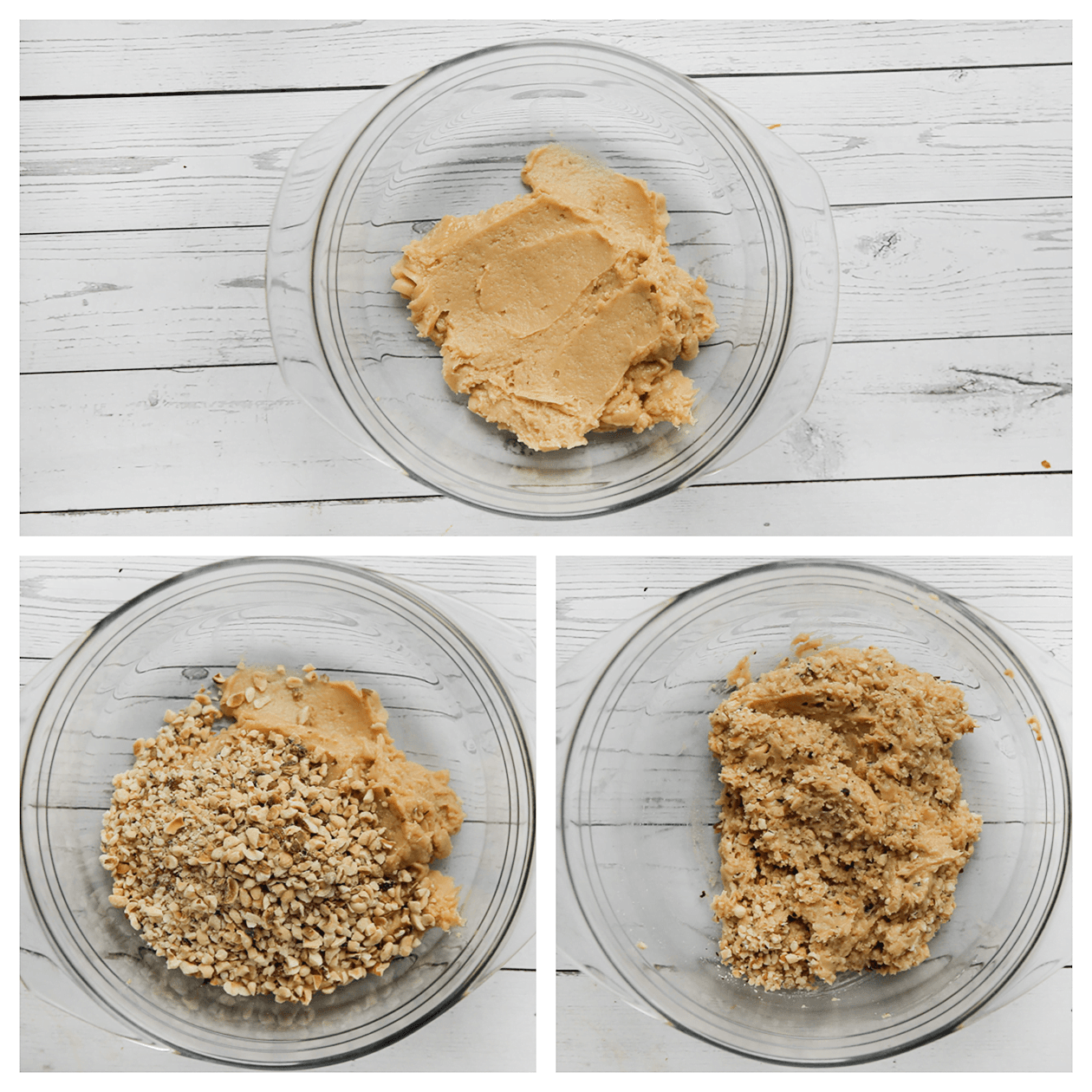 Toffifeemengsel mengen met gehakte hazelnoten