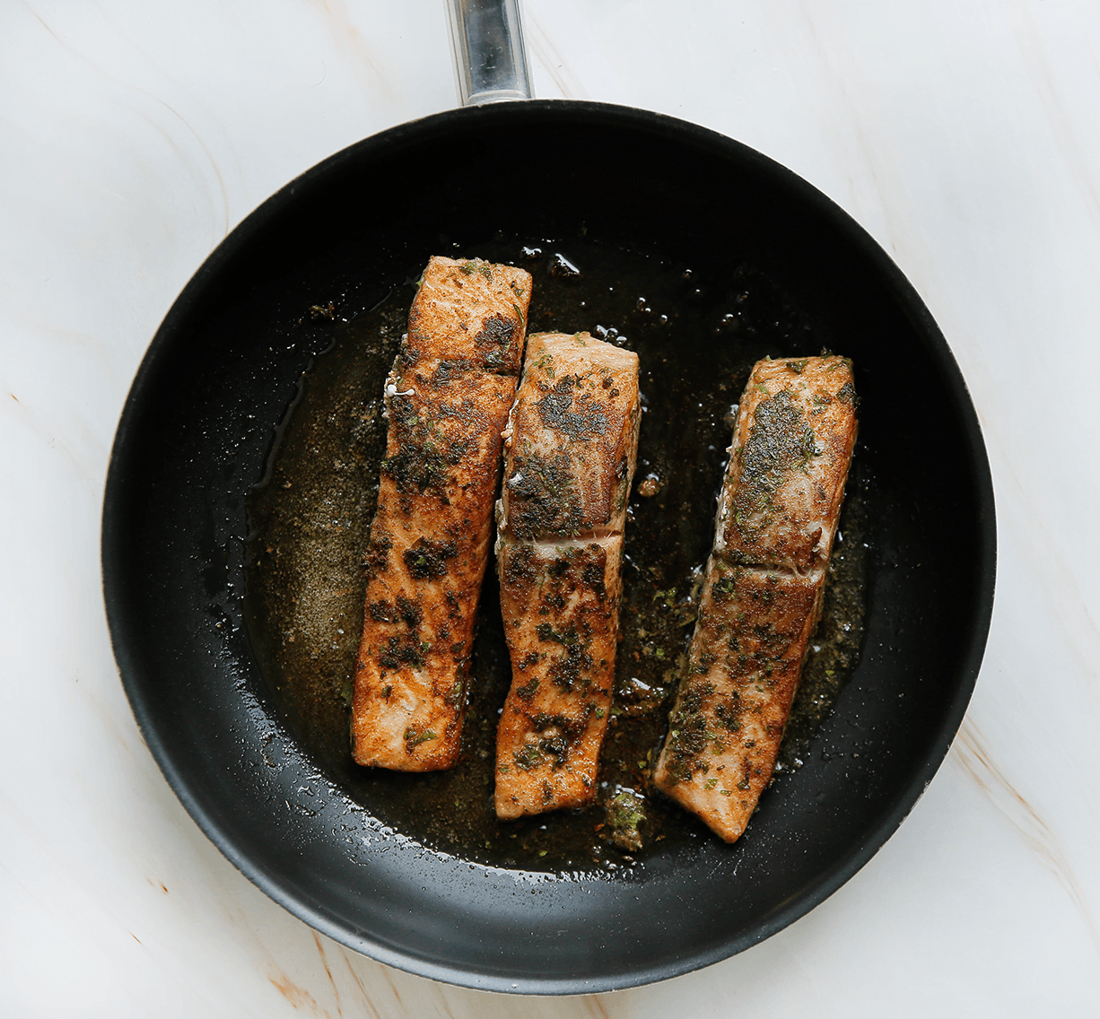 Zalm mooi gaar bakken