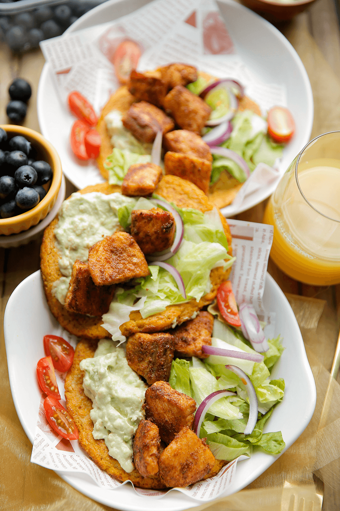 Zoete aardappel omelet eindresultaat