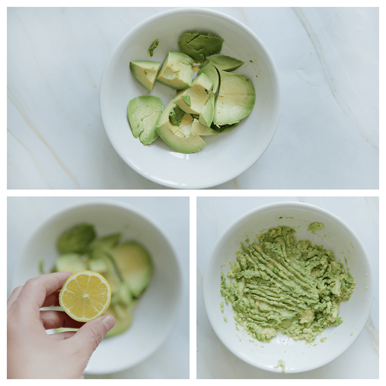 Avocado prakken met citroensap