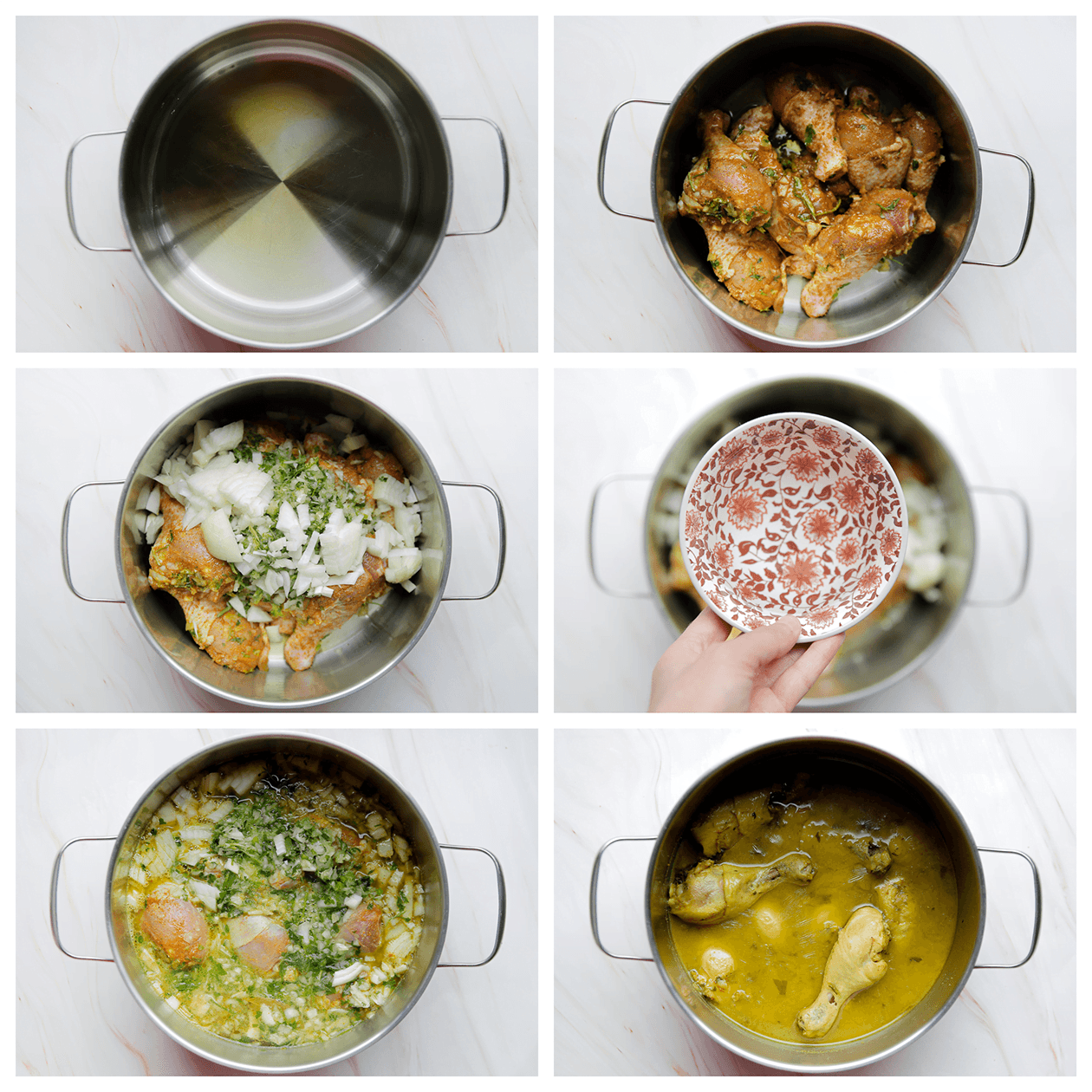 Kip bakken met het groentemengsel en dan gaar koken