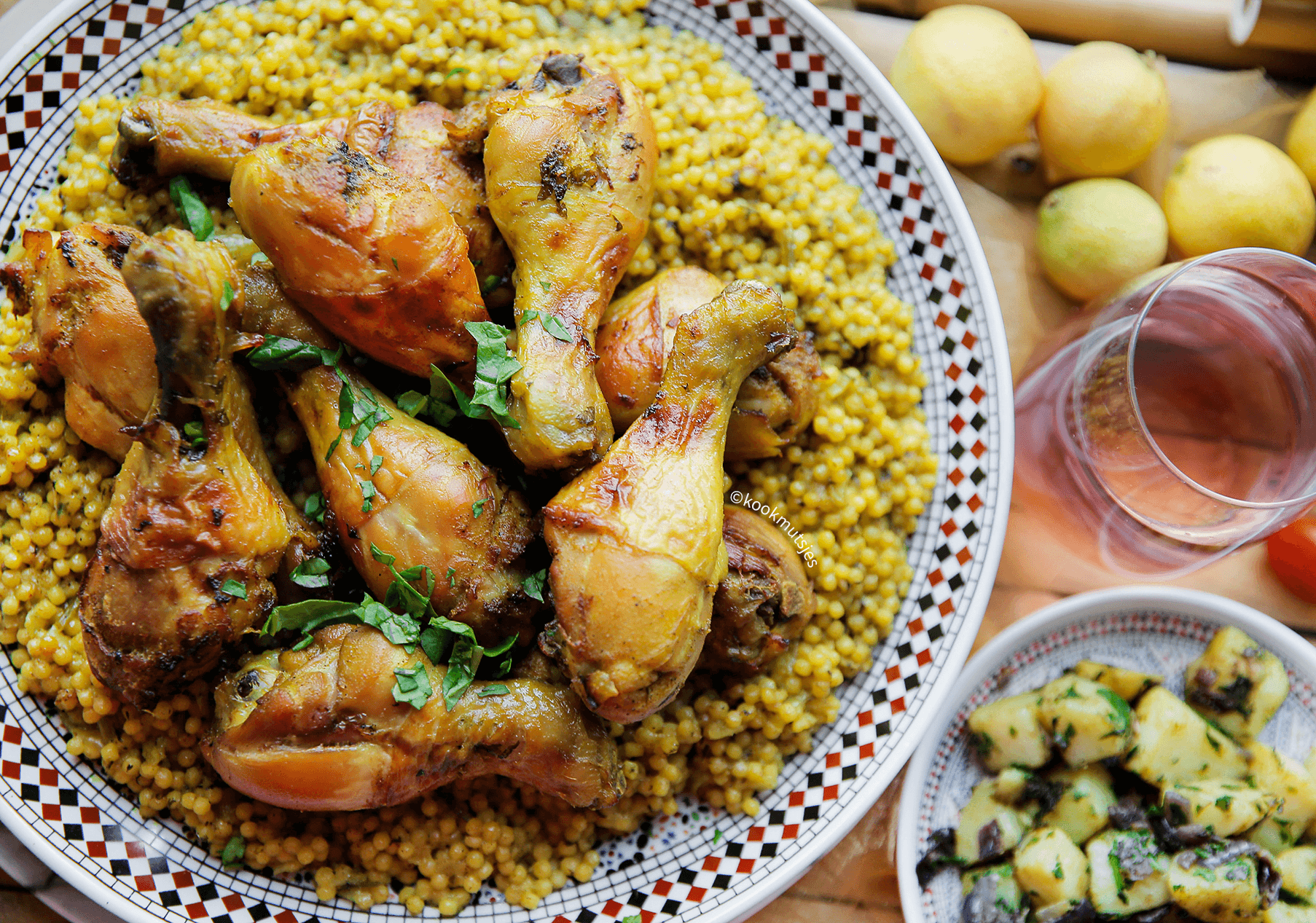 Parelcouscous met kip