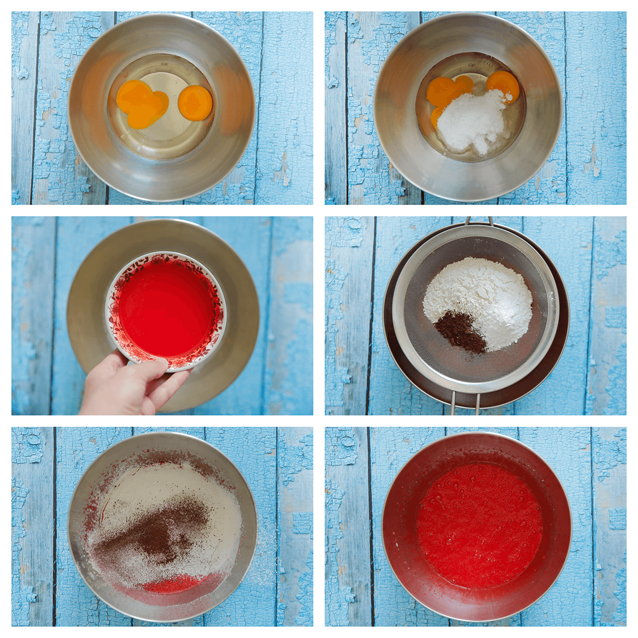 Red velvet pancake beslag maken