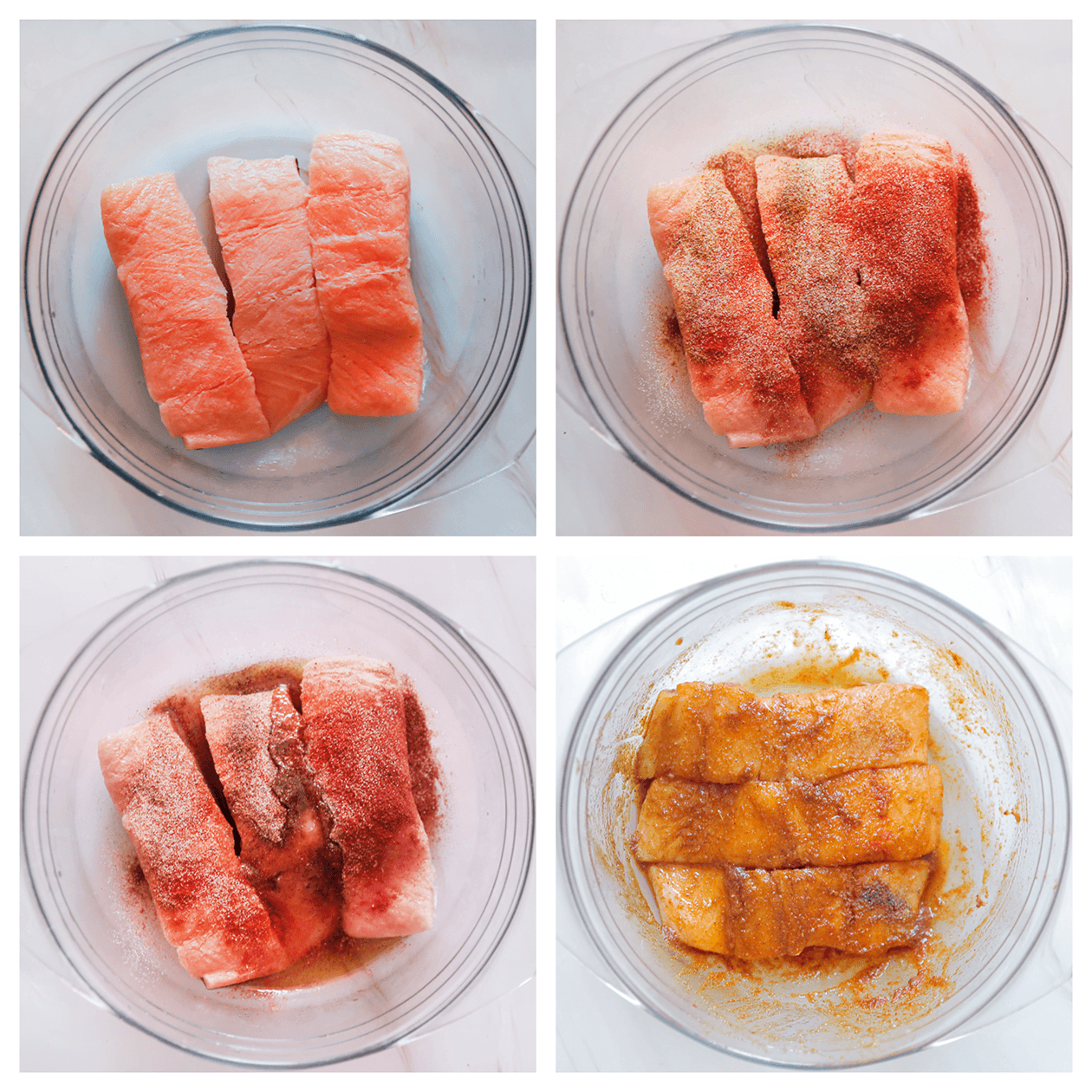 Zalm marineren met verse kruiden en olie