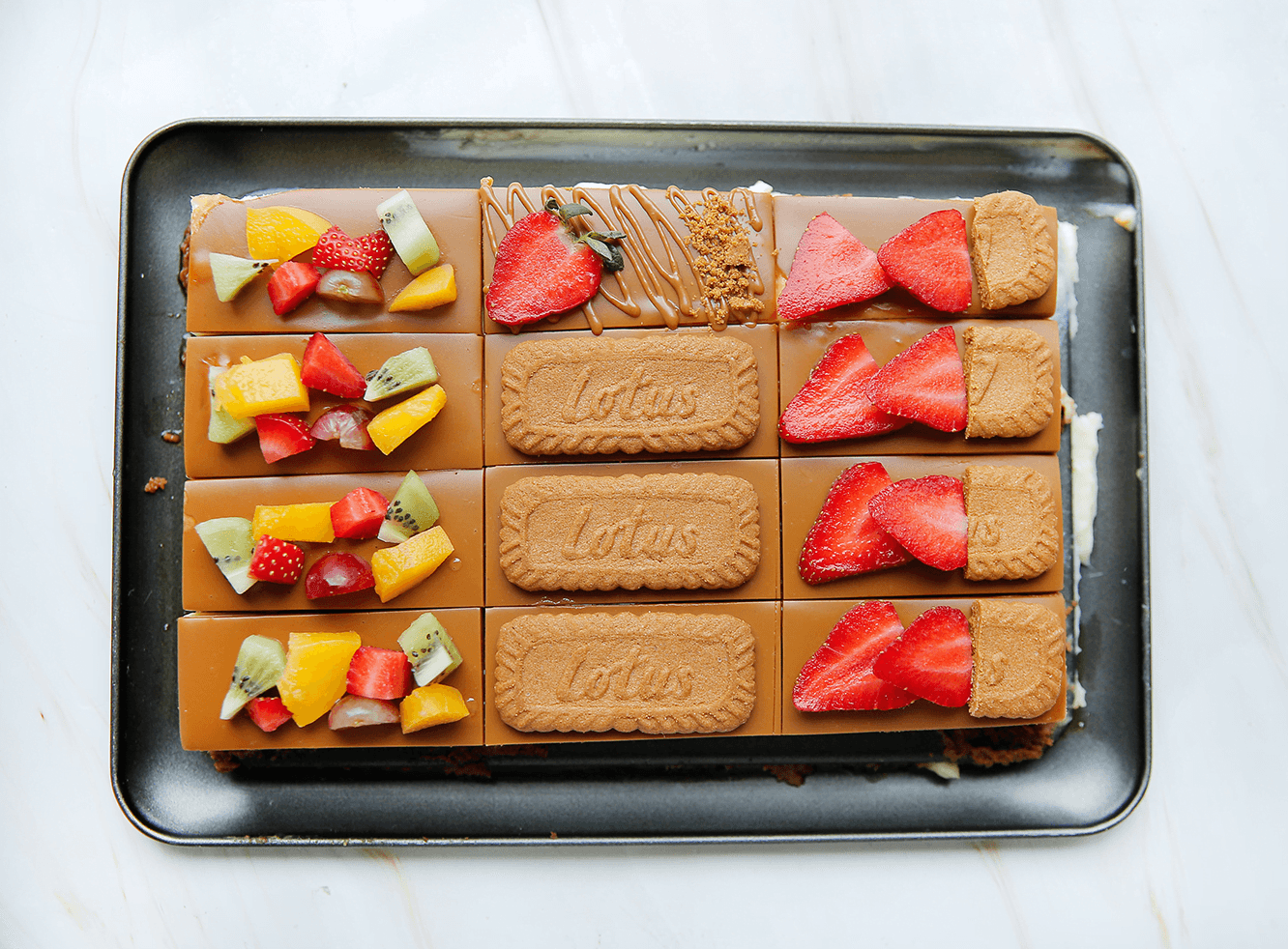 No bake speculoos dessert decoreren