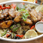 Couscous salade met kippenvleugels