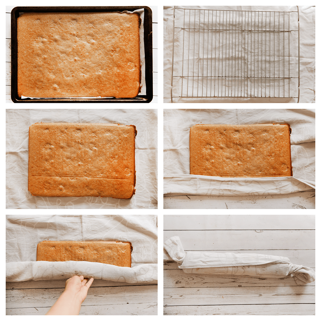 Banaancake rollen in een theedoek