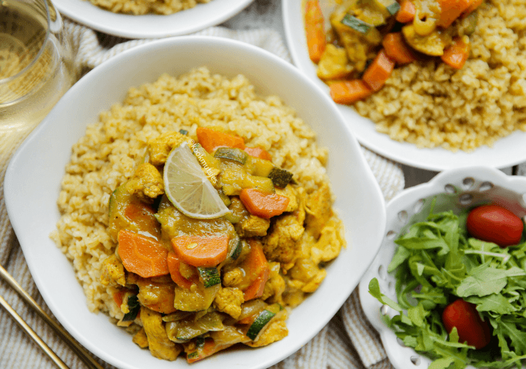 Bulgur met kip en groenten