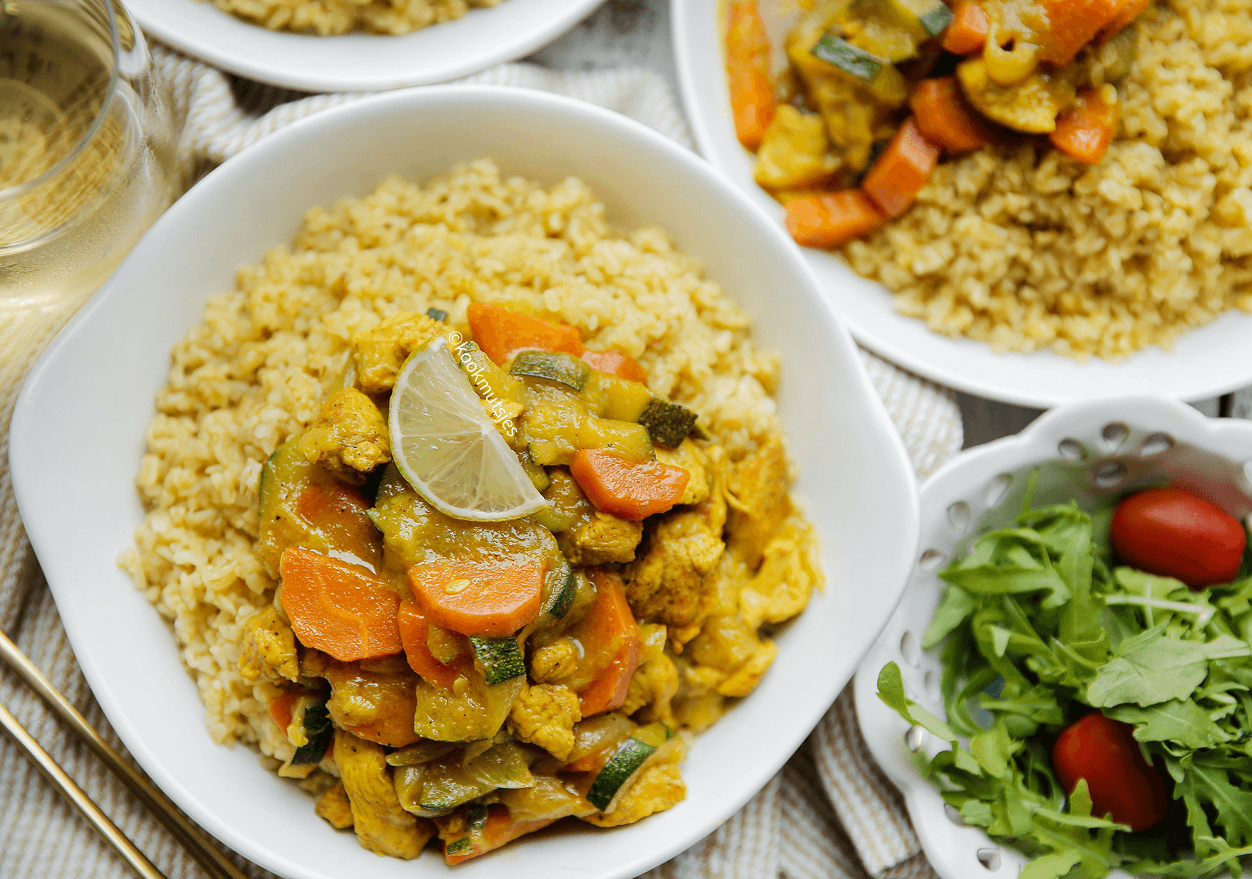 Bulgur met kip en groenten Kookmutsjes