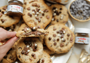Chocolate chip cookies met nutella