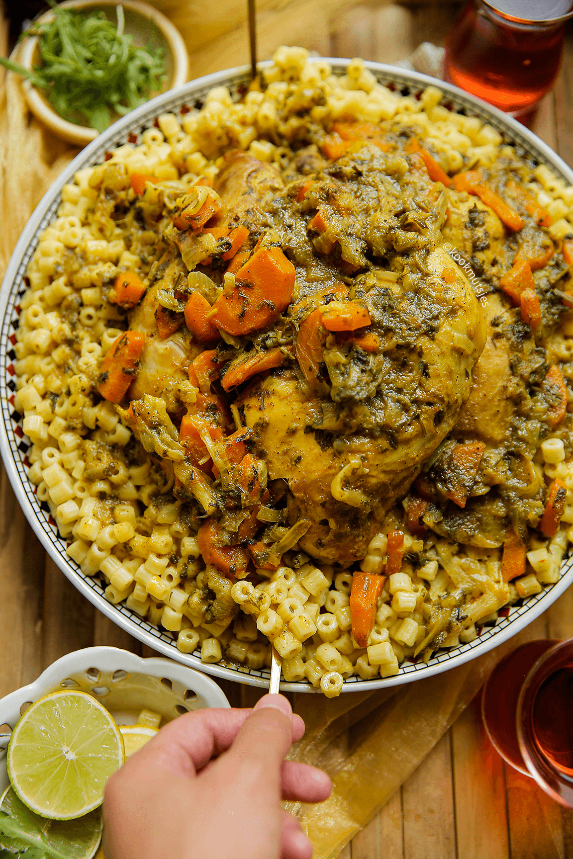 Ditalini met kippenbouten eindresultaat Kookmutsjes