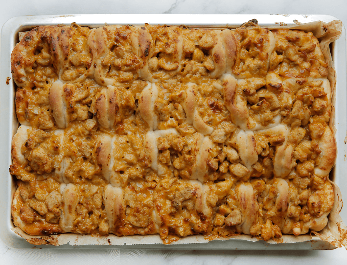 Het kipbroodjes bakken in de oven