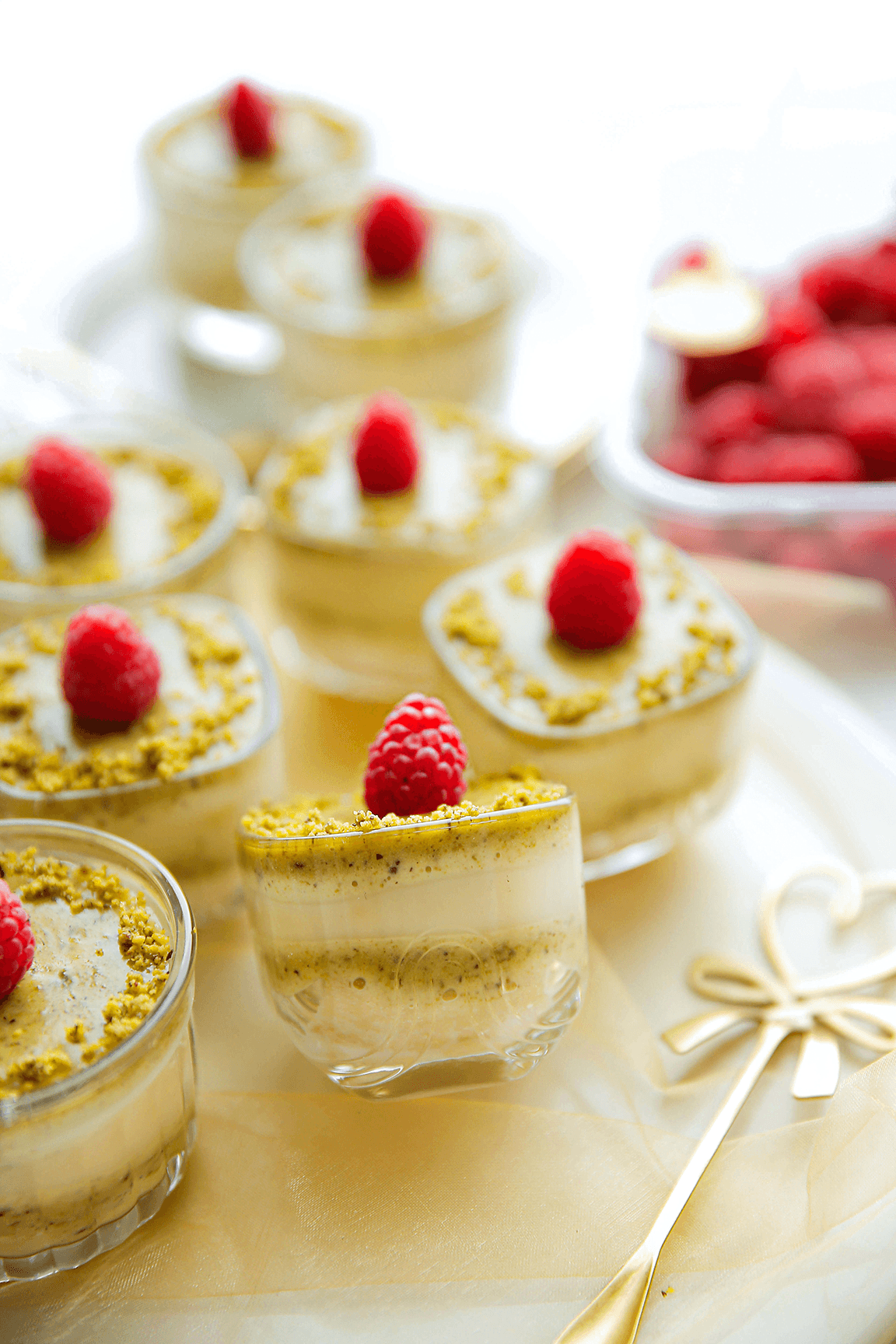 Pistache dessert in glas Kookmutsjes eindresultaat