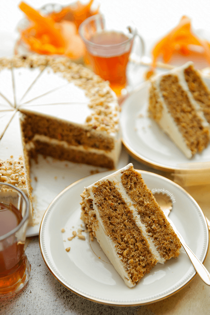 Smeuige wortelcake eindresulataat Kookmutsjes