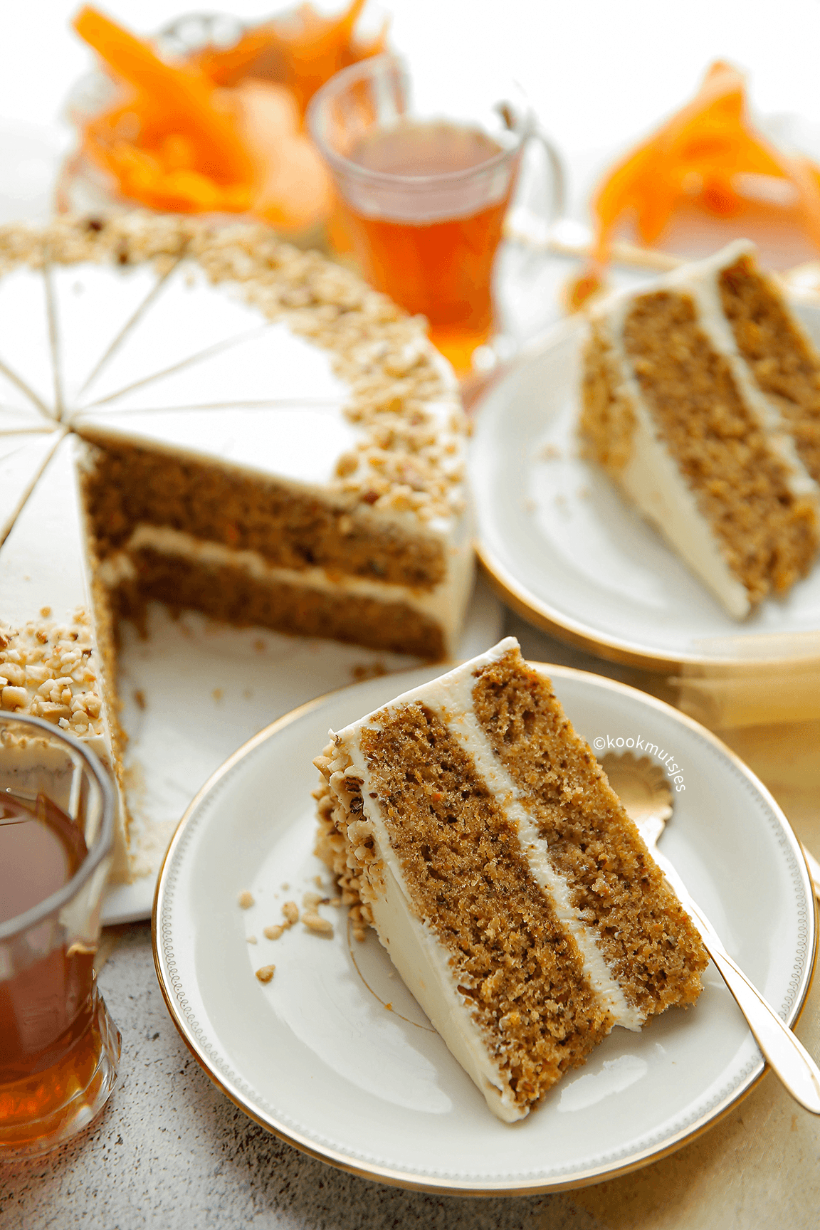 Smeuige wortelcake eindresulataat Kookmutsjes