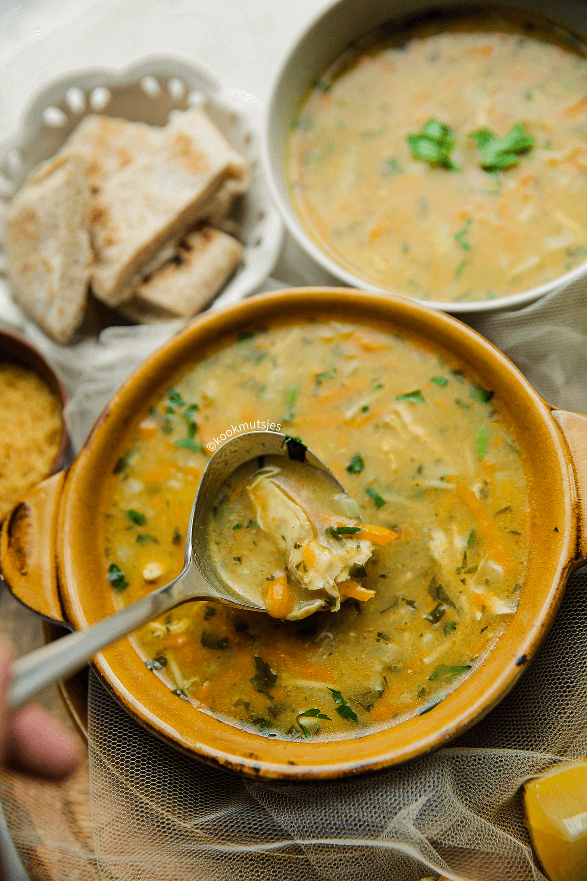 Turkse kippensoep eindresultaat Kookmutsjes