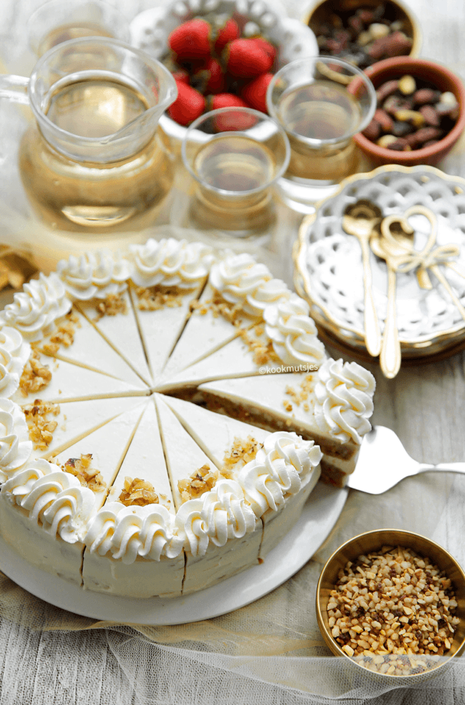 Worteltaart no bake eindresultaat