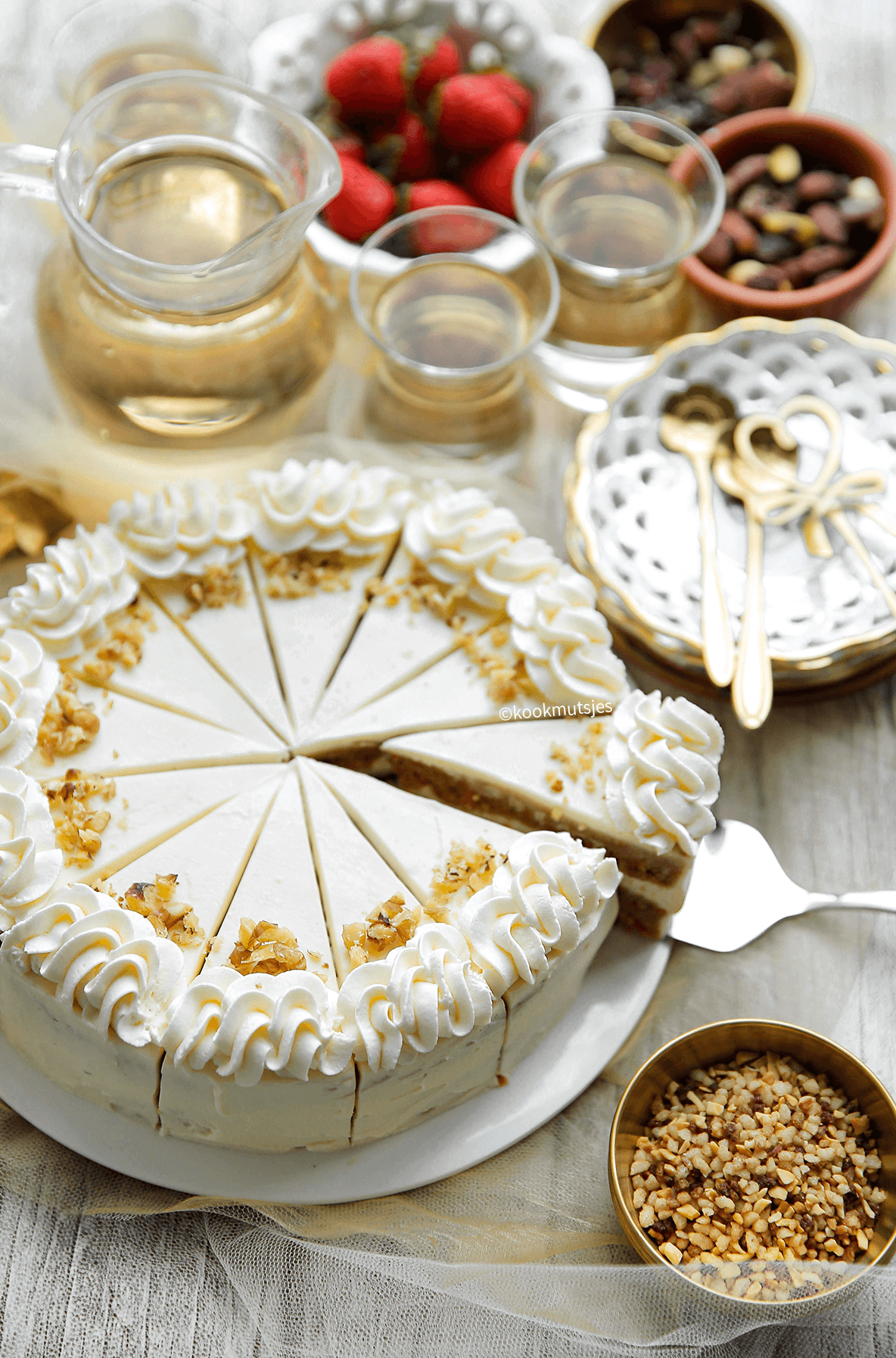 Worteltaart no bake eindresultaat