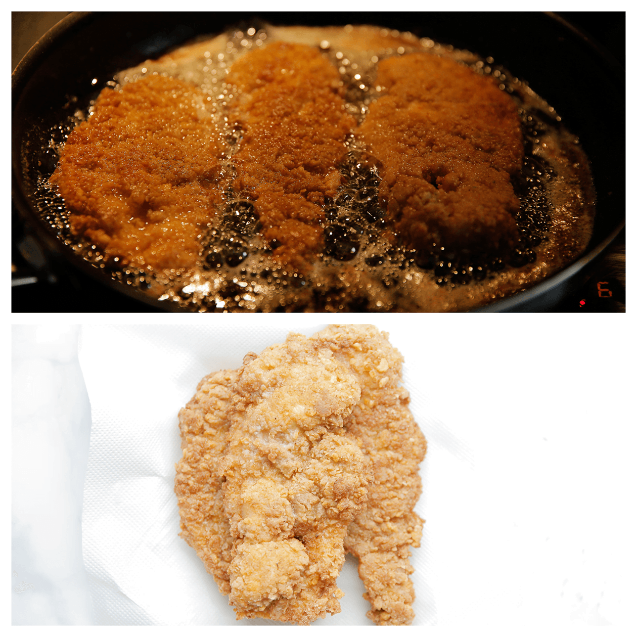 Bugles burgers krokant bakken in een koekenpan