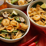 Garnalen en groenten uit de wok Kookmutsjes