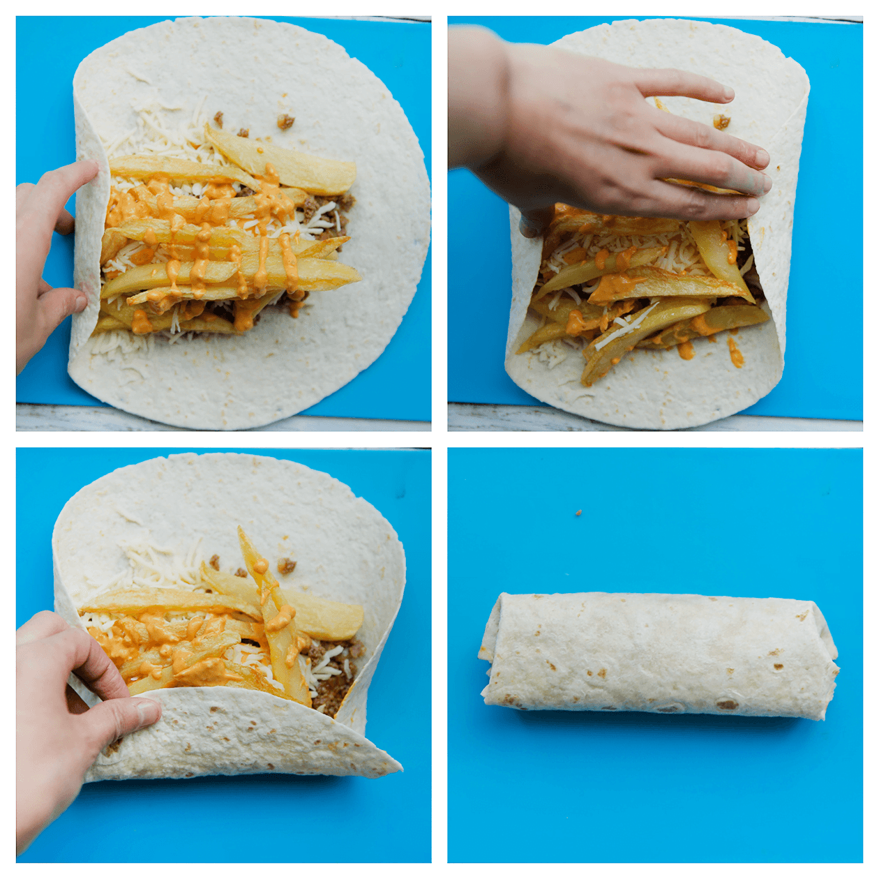 Gevulde wraps dicht maken