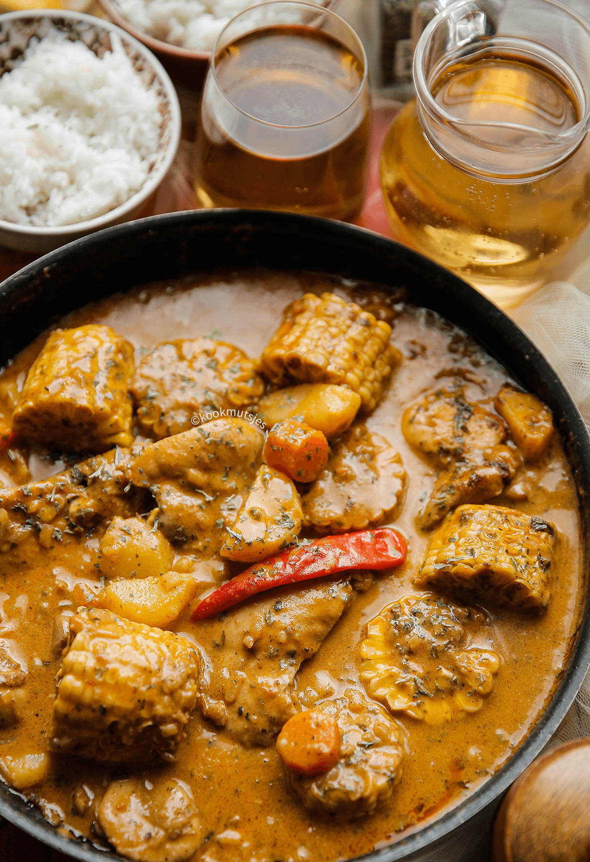 Mais met kip eindresultaat Kookmutsjes