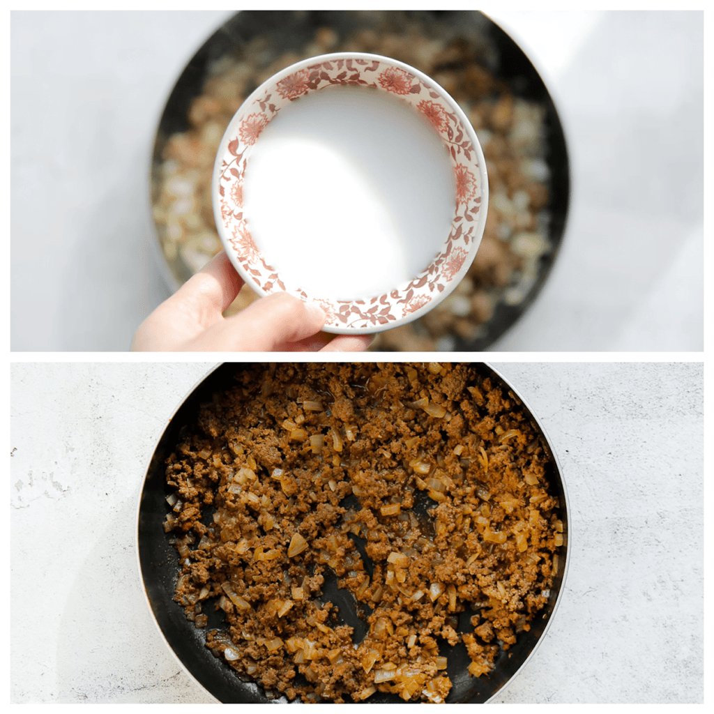 Voeg het maïzenamengsel toe en kook 5 minuten mee.