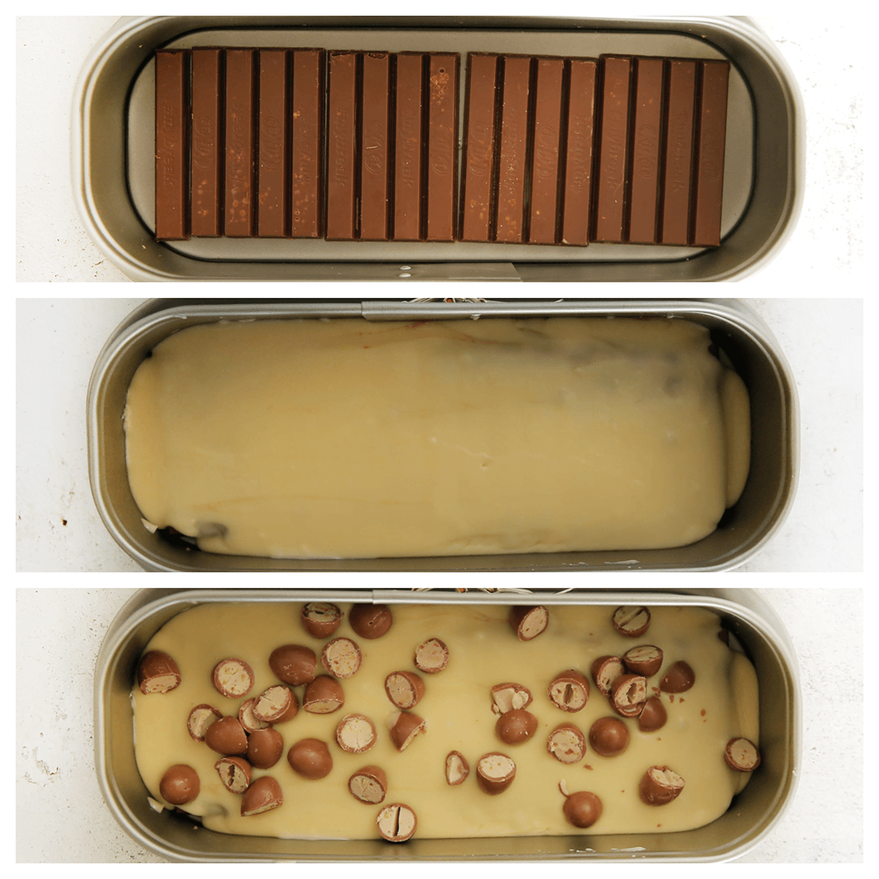 kitkat fudge maken met kinder eitjes