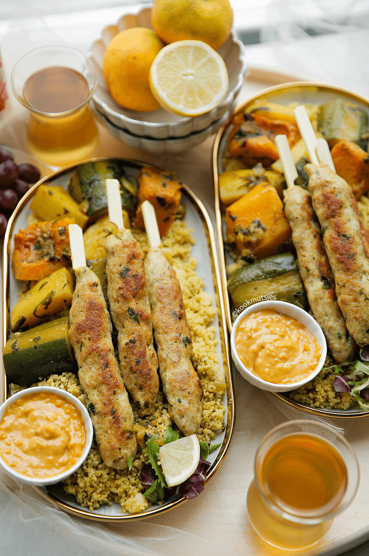 Couscous met kipspiesjes eindresultaat