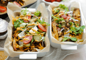 Gehakt met spicy friet Kookmutsjes