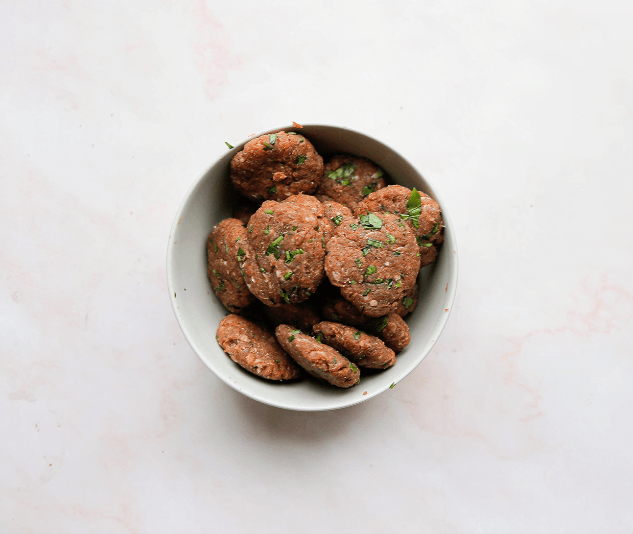 Gehaktballen plat drukken