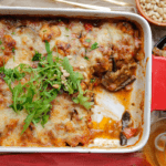 Kip aubergineschotel Kookmutsjes